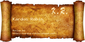 Kardos Robin névjegykártya